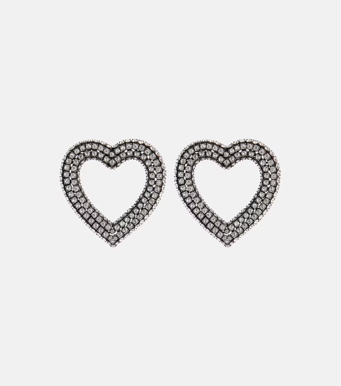 Balenciaga Heart Earp Strass Earring