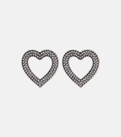 Balenciaga Heart Earp Strass Earring