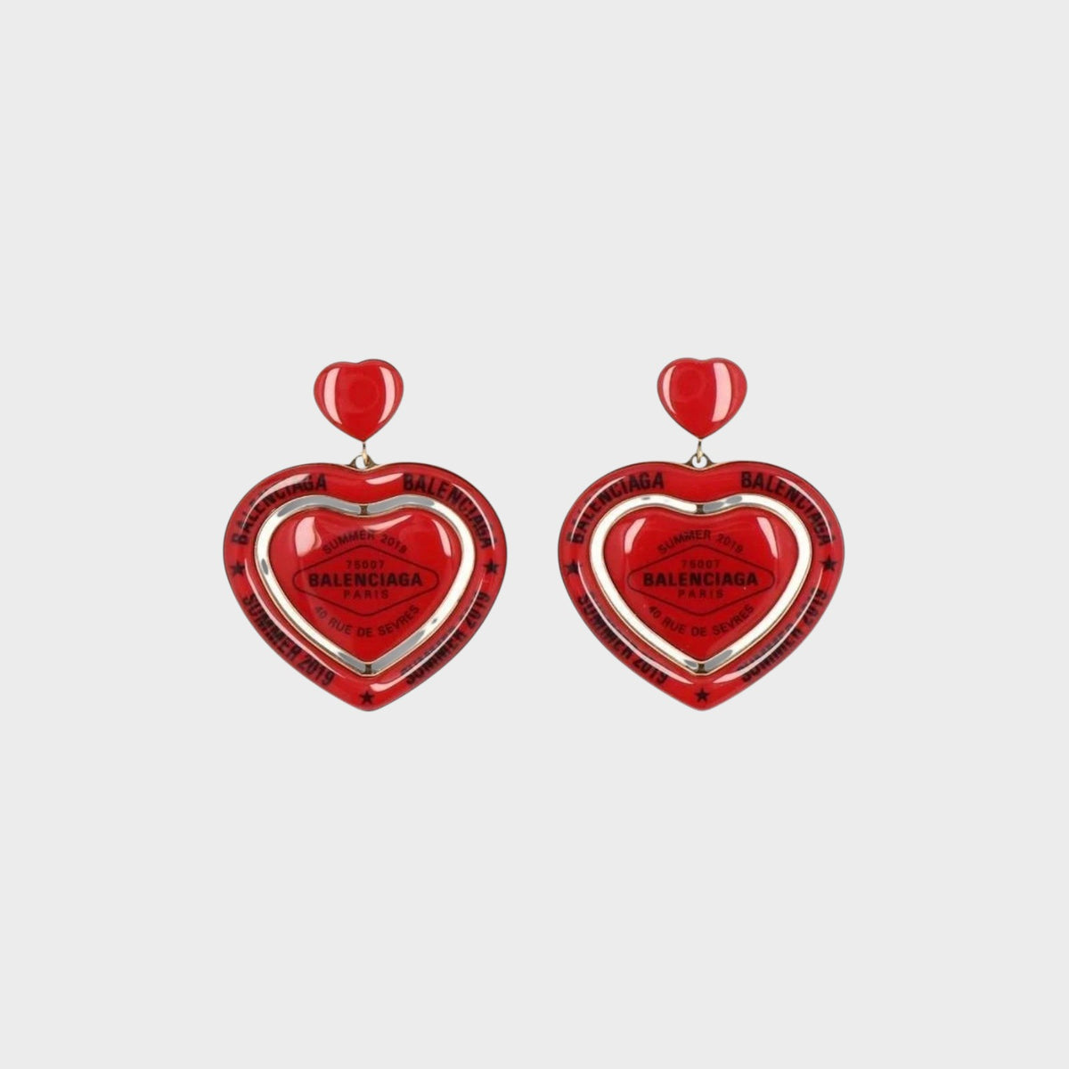 Balenciaga Casino Earp Heart Earring