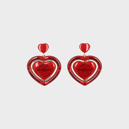 Balenciaga Casino Earp Heart Earring