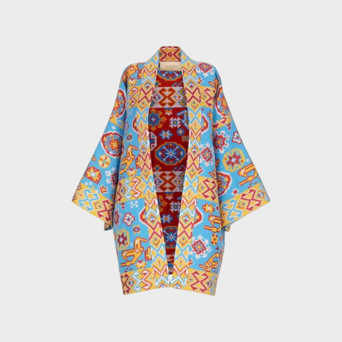 Valentino Navajo Jacquard Print Cape