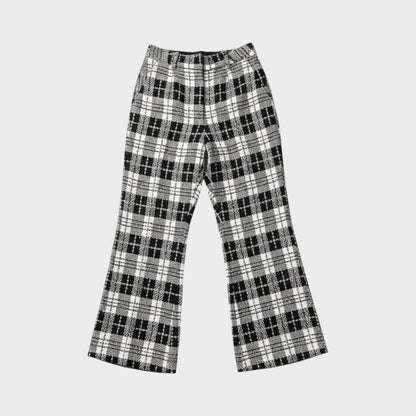 Balenciaga Silk Sequins Check Pants