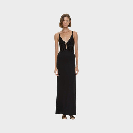 Christopher Esber Ribbed Crystal Clasp Dress