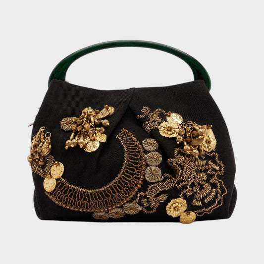 Dries Van Noten Crispino Tasche aus harzbeschichteter Baumwolle