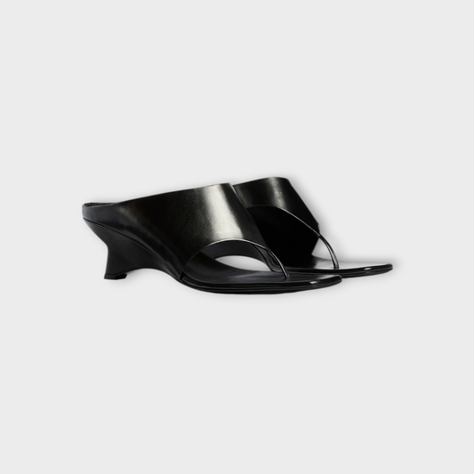 Khaite Marlow Glazed Leather Mule