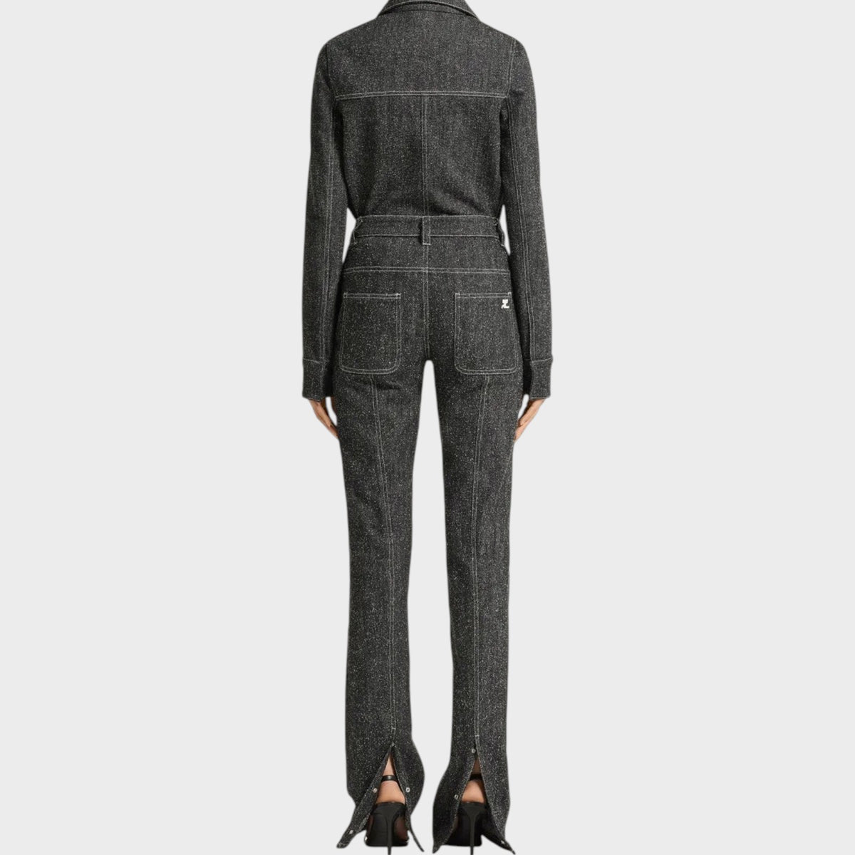 Courrèges Snap Denim Tweed Jeans