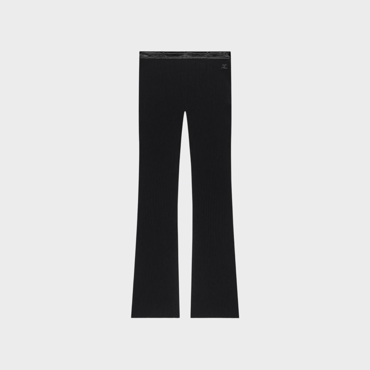 Courrèges Vinyl Rib Knit Trousers
