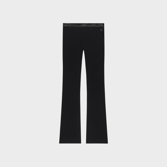 Courrèges Vinyl Rib Knit Trousers