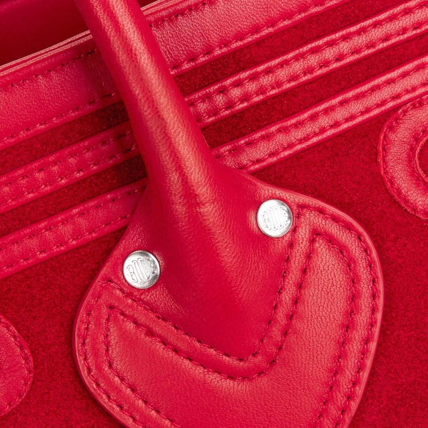 Bode Trefoil Suede Leather Tote Bag