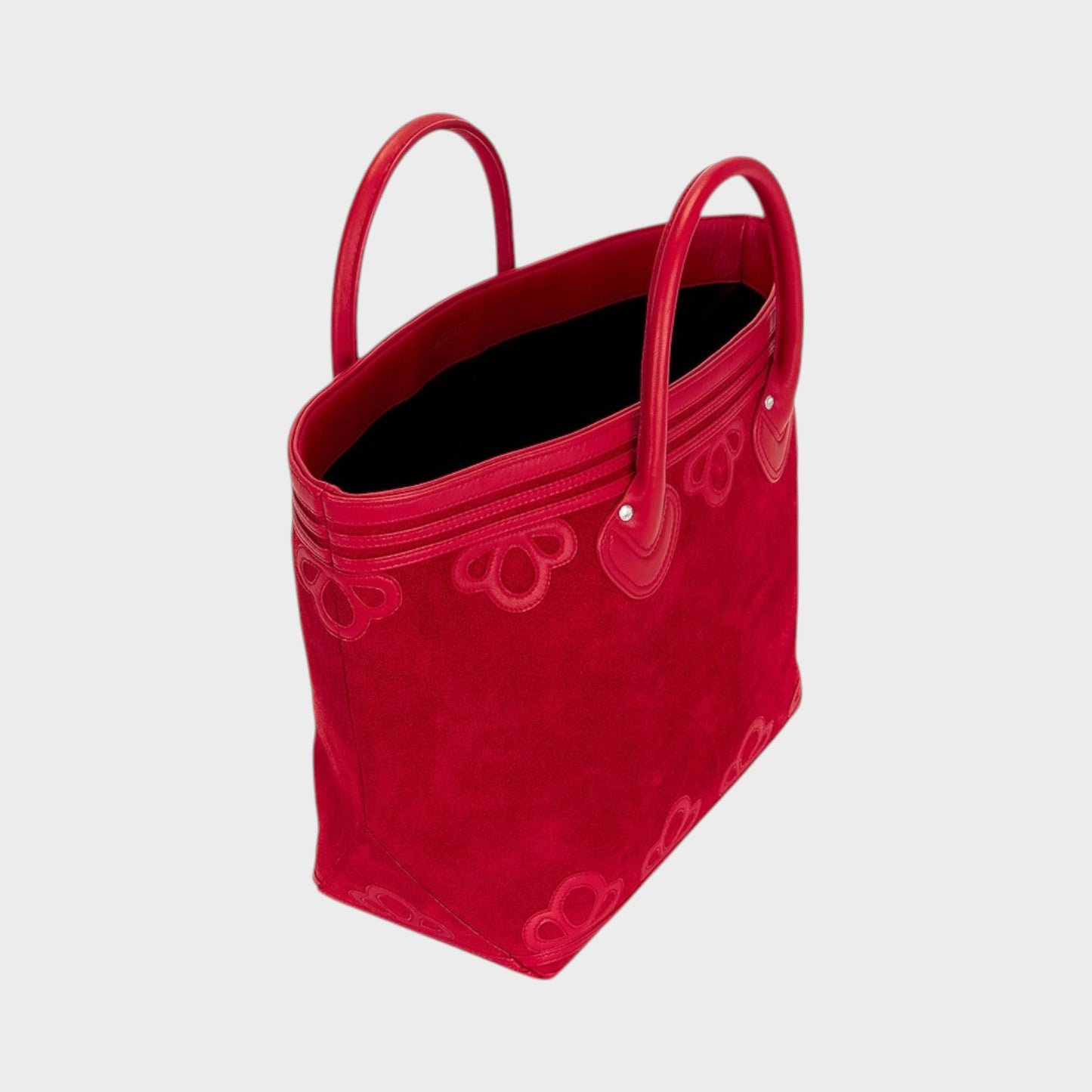 Bode Trefoil Suede Leather Tote Bag