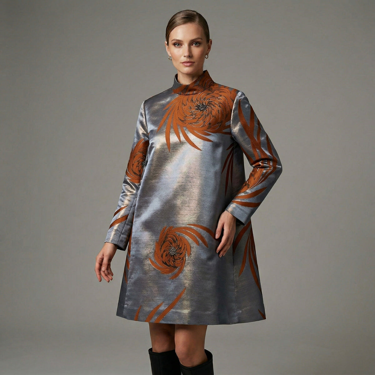Undercover Metallic Satin Dress