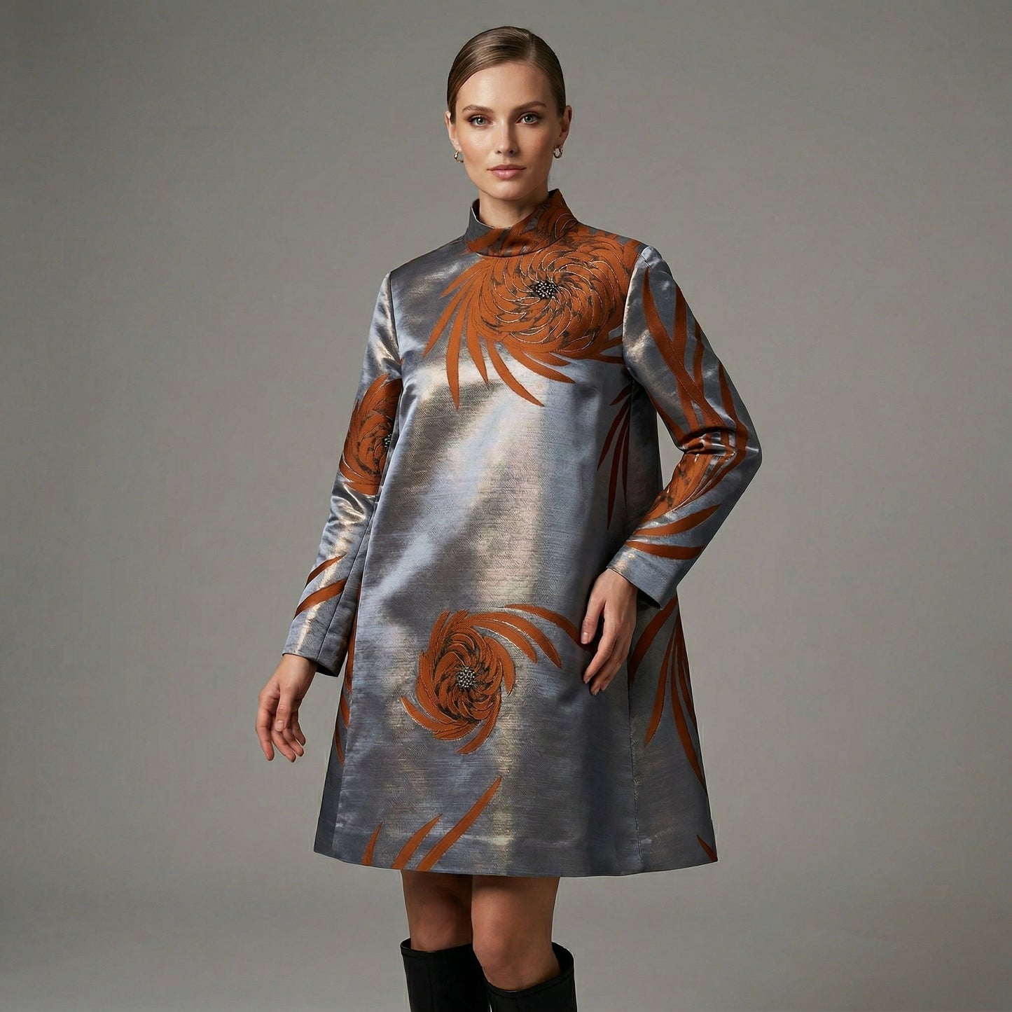 Undercover Metallic Satin Dress