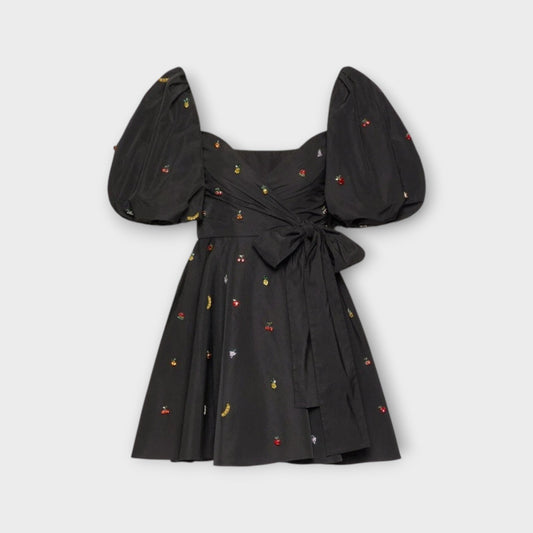 Valentino Fruit Crystal Embroidery Dress