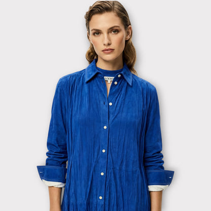 Loewe Suede Crinkle Asymetric Shirt
