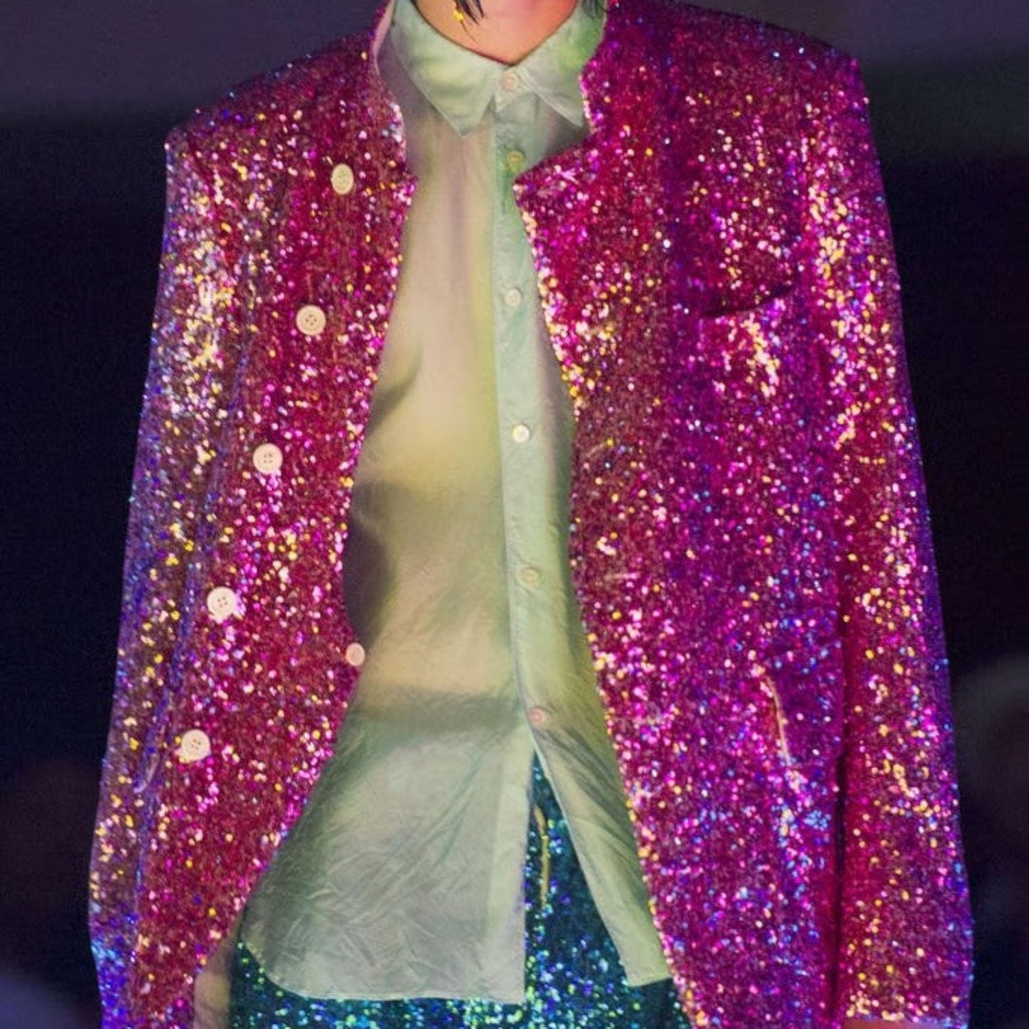 Comme des Garcons Tulle Sequin Blazer