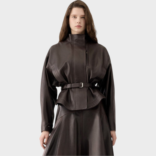 Jacquemus Ciro Leather Belted Jacket