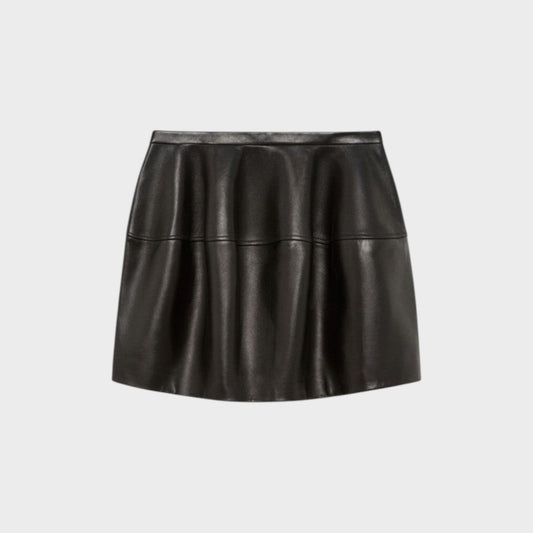 Loewe Leather Balloon Mini Skirt