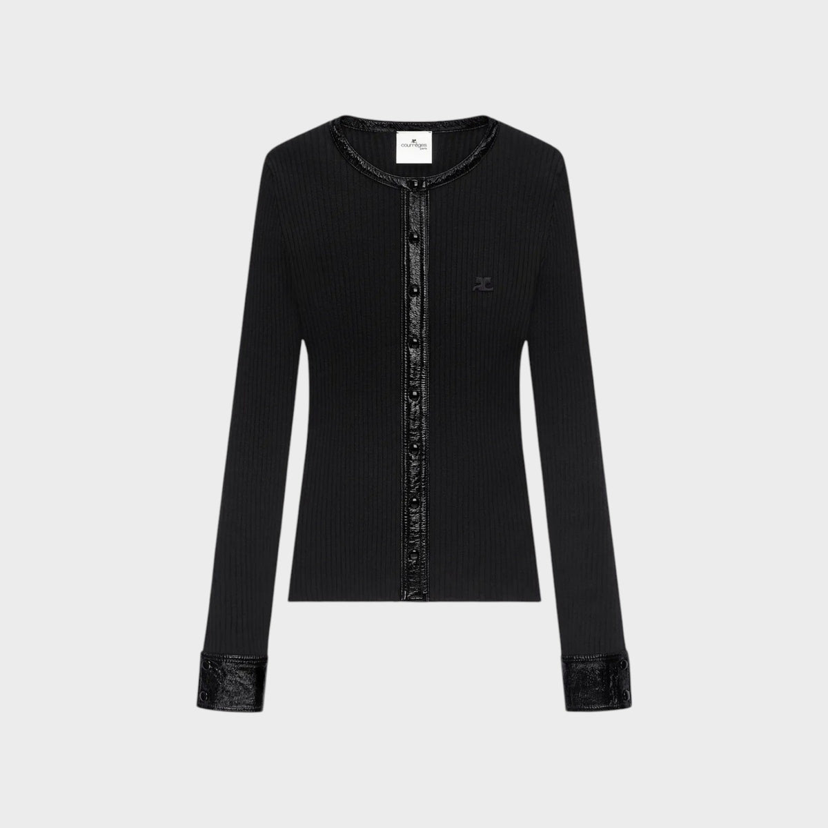Courrèges Vinyl Rib Cardigan