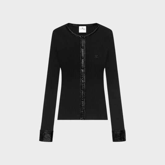 Courrèges Vinyl Rib Cardigan