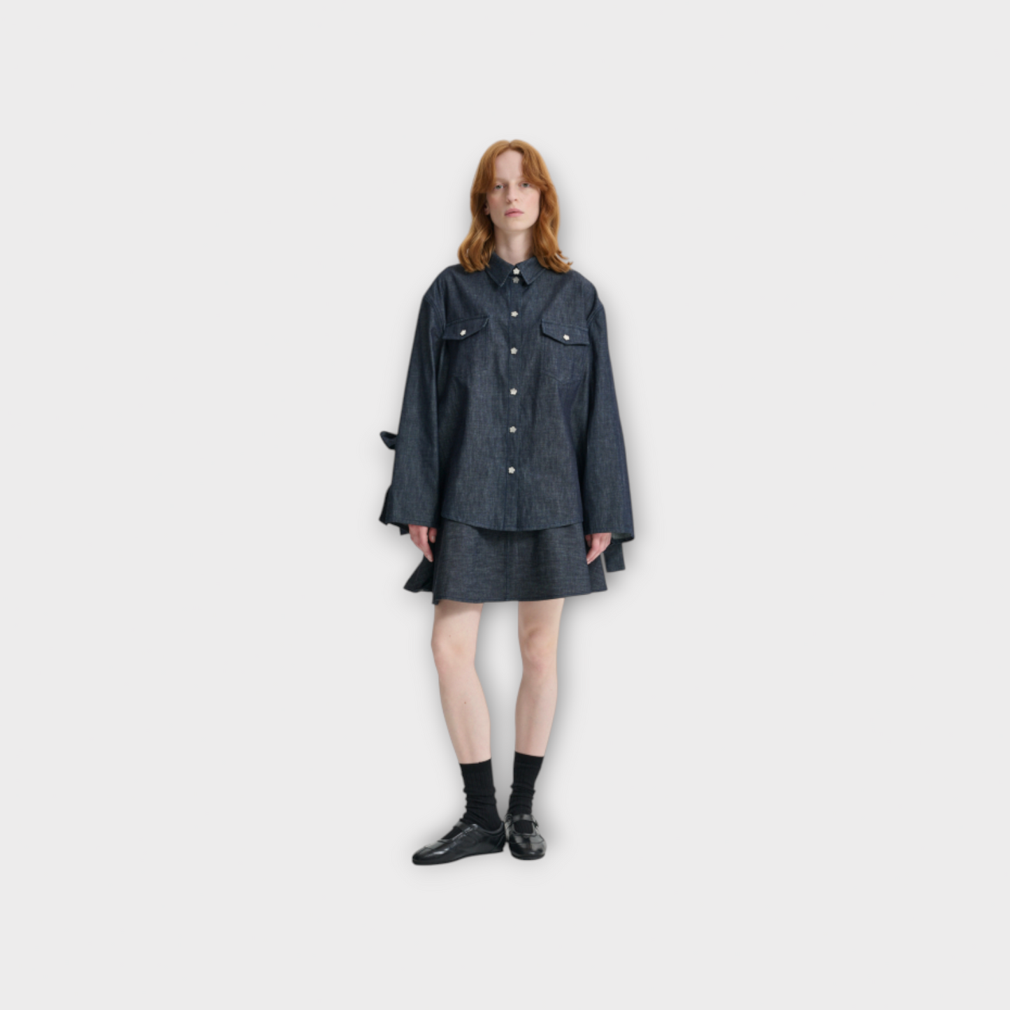 Cecilie Bahnsen Coral Denim Overshirts