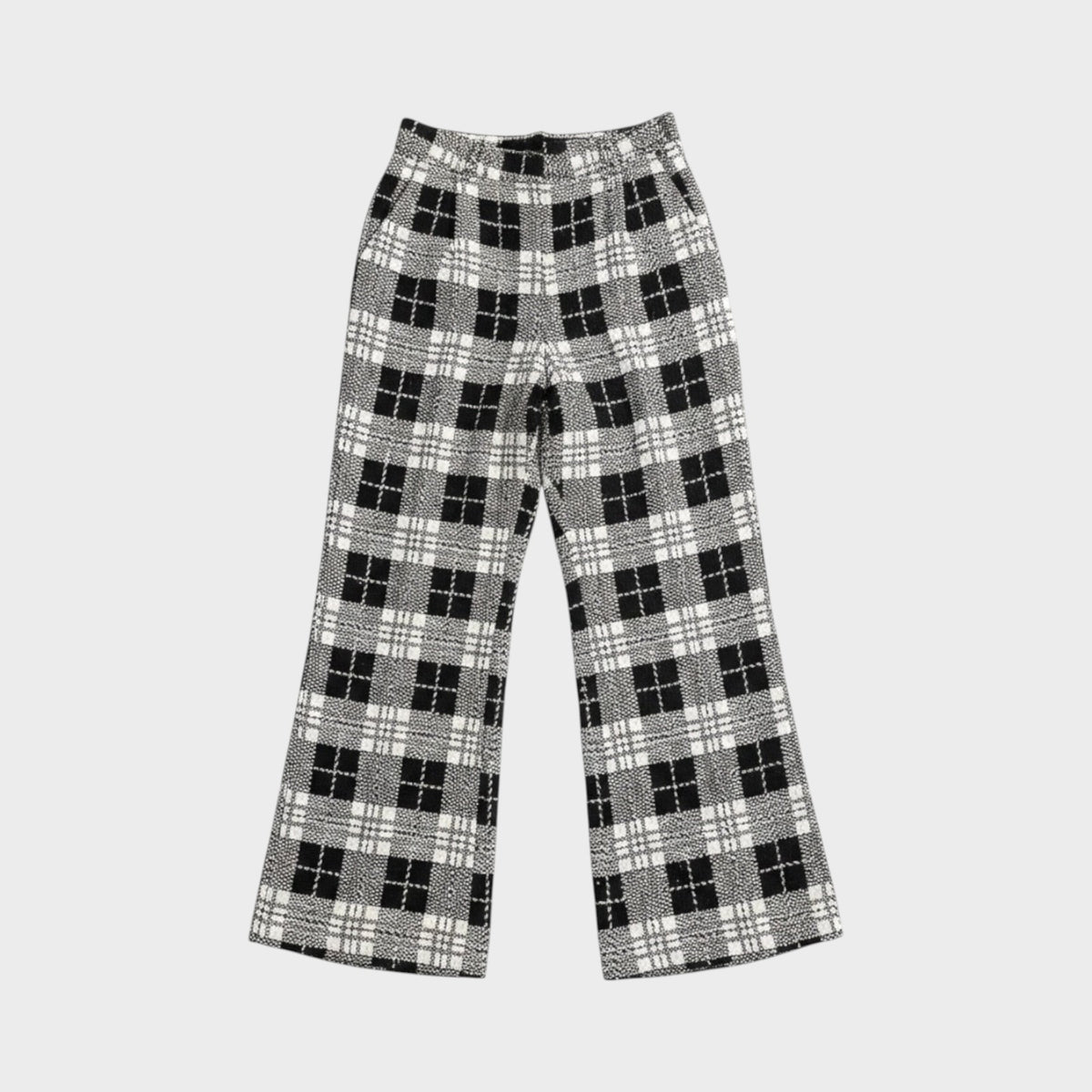 Balenciaga Silk Sequins Check Pants