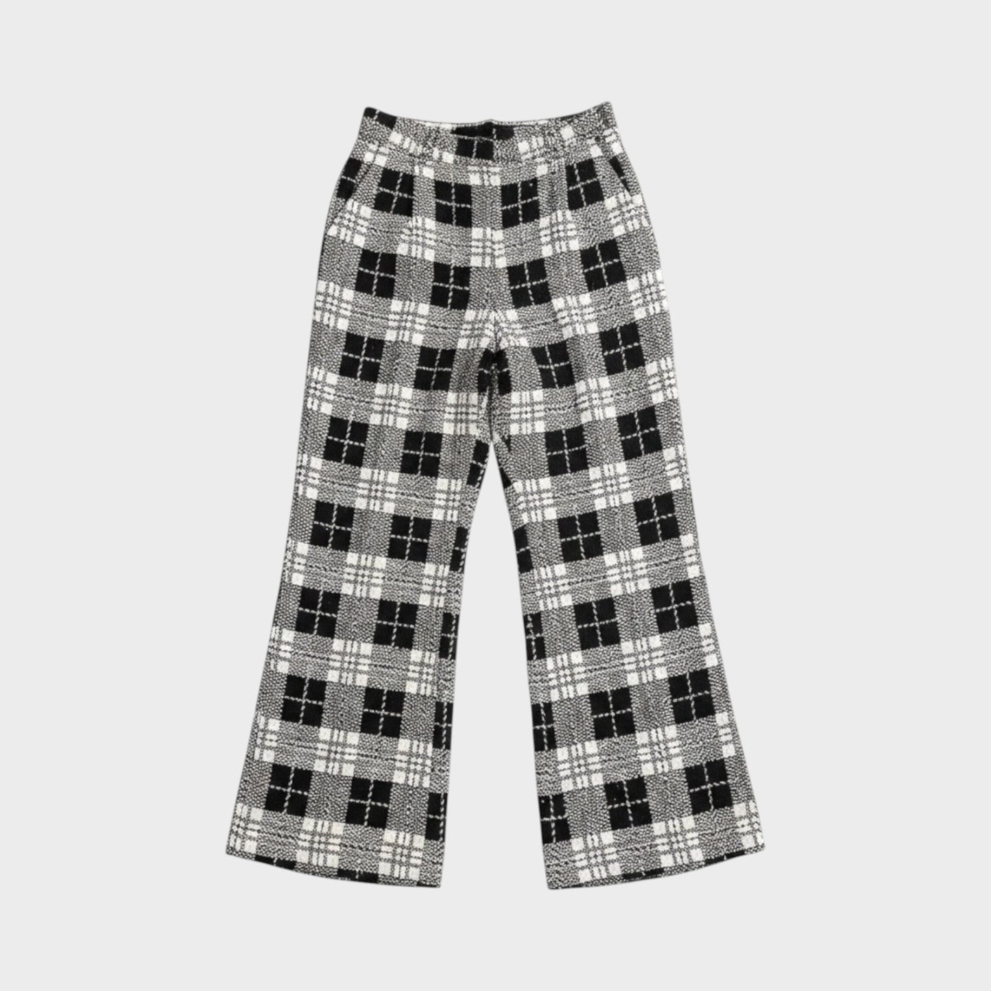 Balenciaga Silk Sequins Check Pants