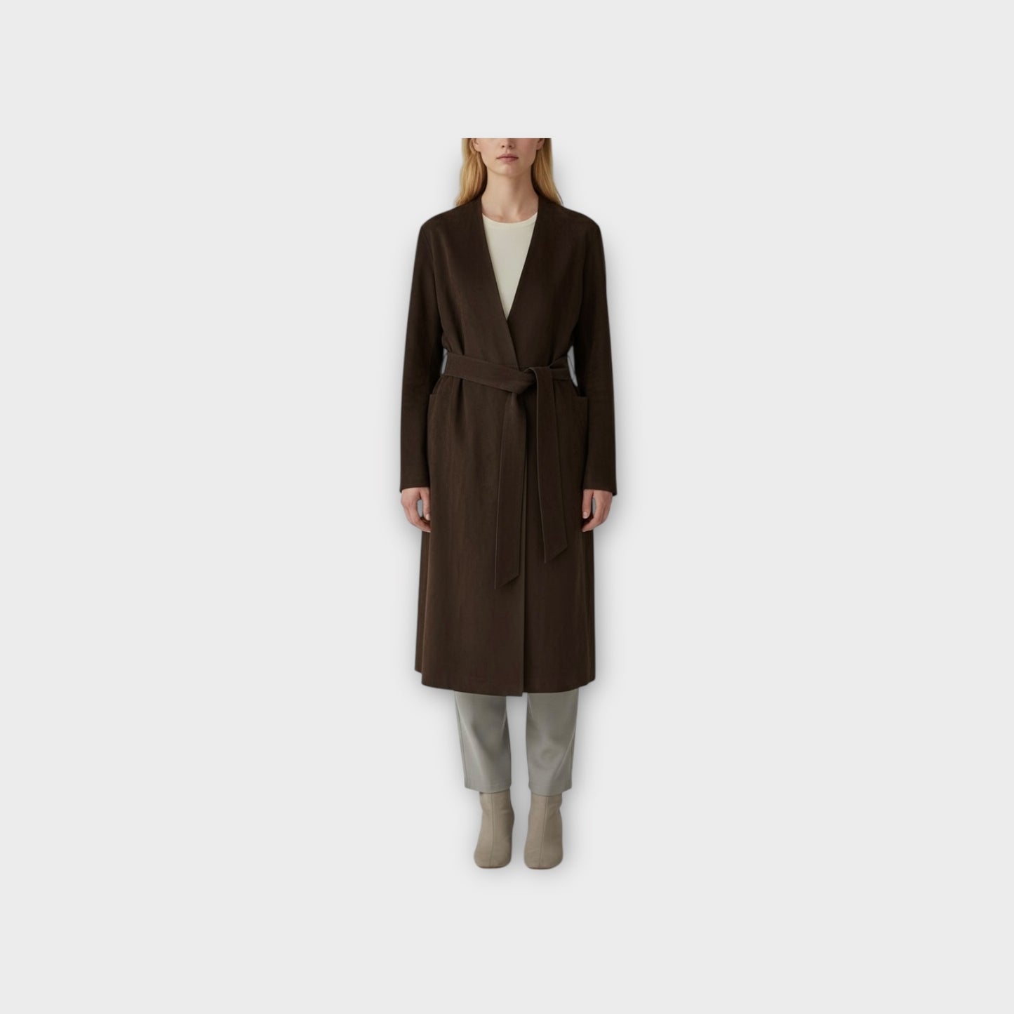 Loewe Suede Belted Coat