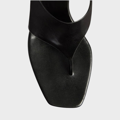 Khaite Marlow Glazed Leather Mule