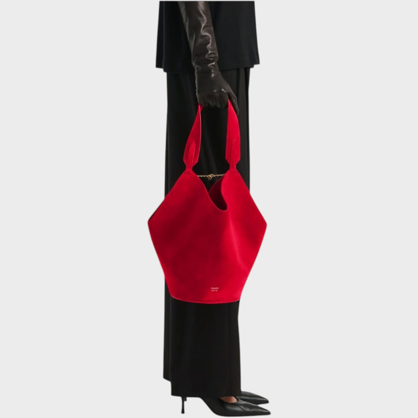 Khaite Lotus Mini Suede Tote Bag