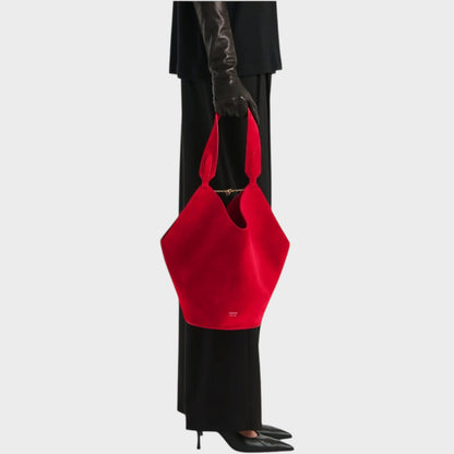 Khaite Lotus Mini Suede Tote Bag