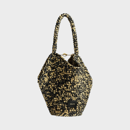 Khaite Mini Lotus Raffia Tote Bag