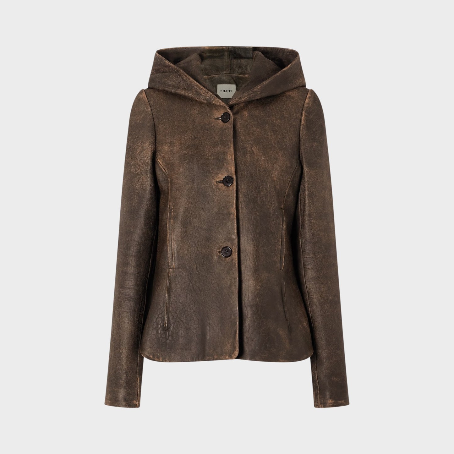 Khaite June Leather Peplum Jacket