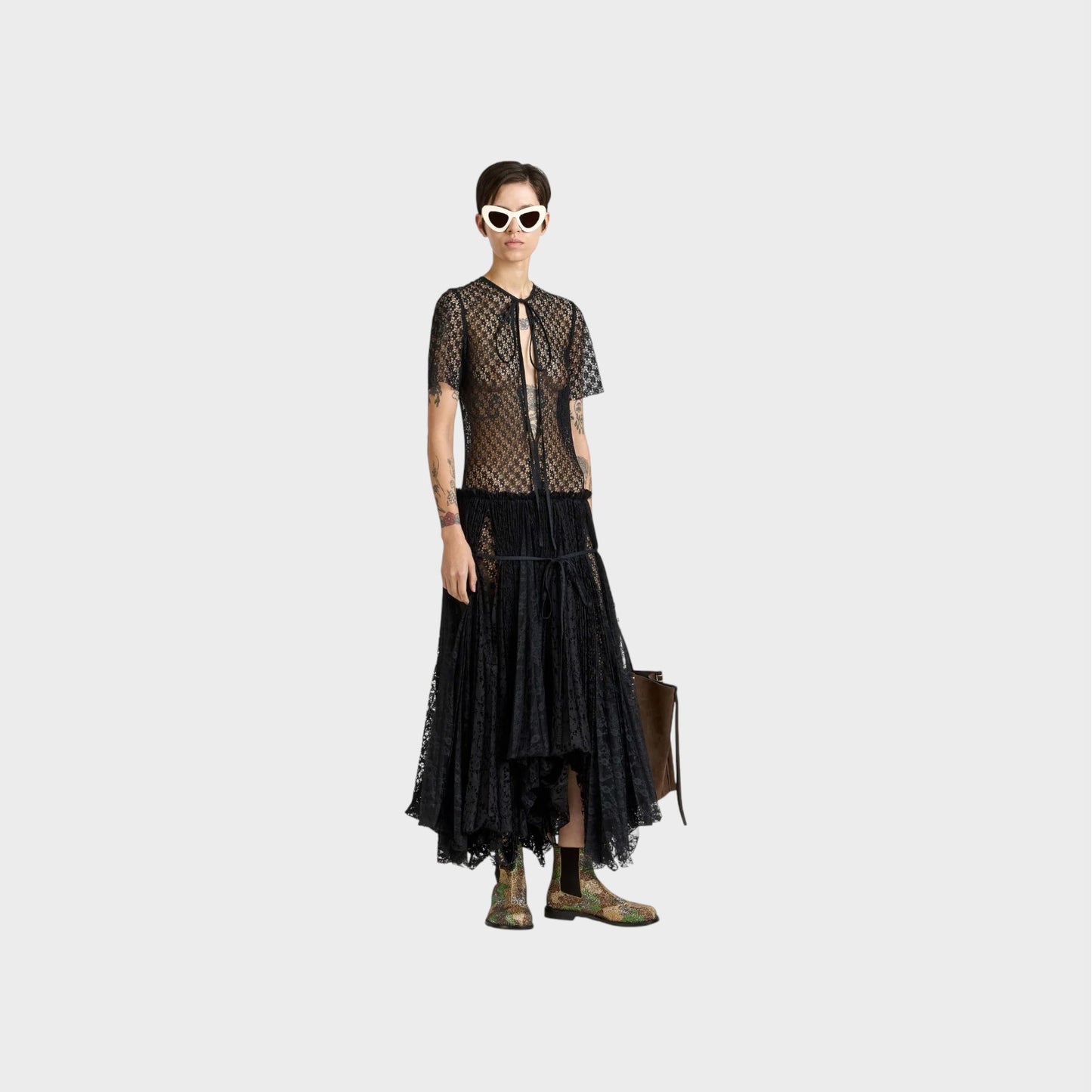 JW Anderson Mixed Lace Longline Dress