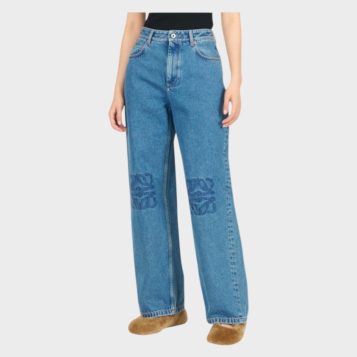 Loewe Cotton Anagram Baggy Jeans