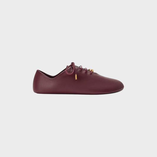 Loewe Pebble Soft Lace-Up Ballerina