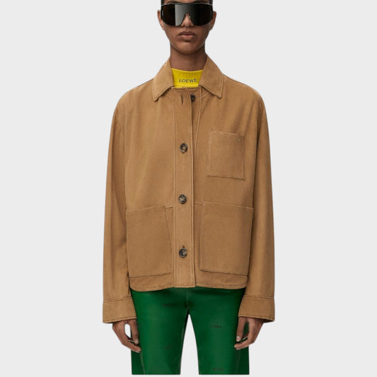 Loewe Suede Leather Workwear Jacket