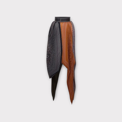 Loewe Anagram Silk Pleated Skirt