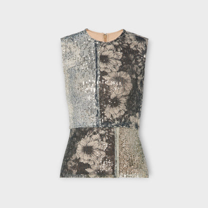 Maison Margiela Sequin Floral Tank Top