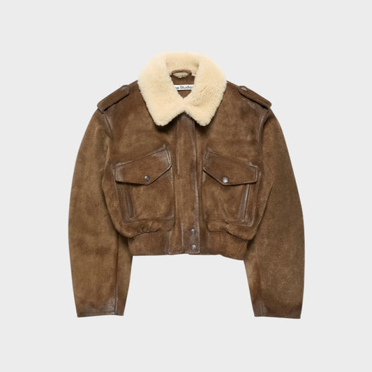Acne Studios Lucilla Hairy Suede Bomber