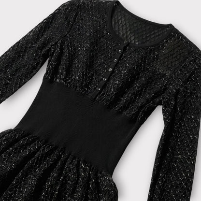 Alaïa Chantilly Raffia Long Dress