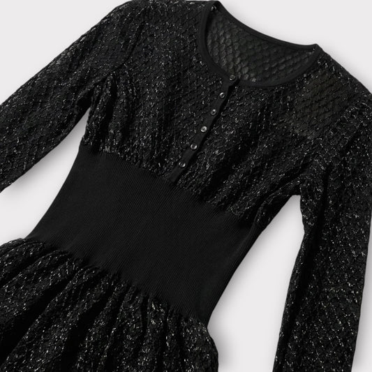 Alaïa Chantilly Raffia Long Dress