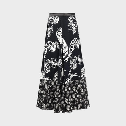 Loewe Pleated A-Line Feather Skirt
