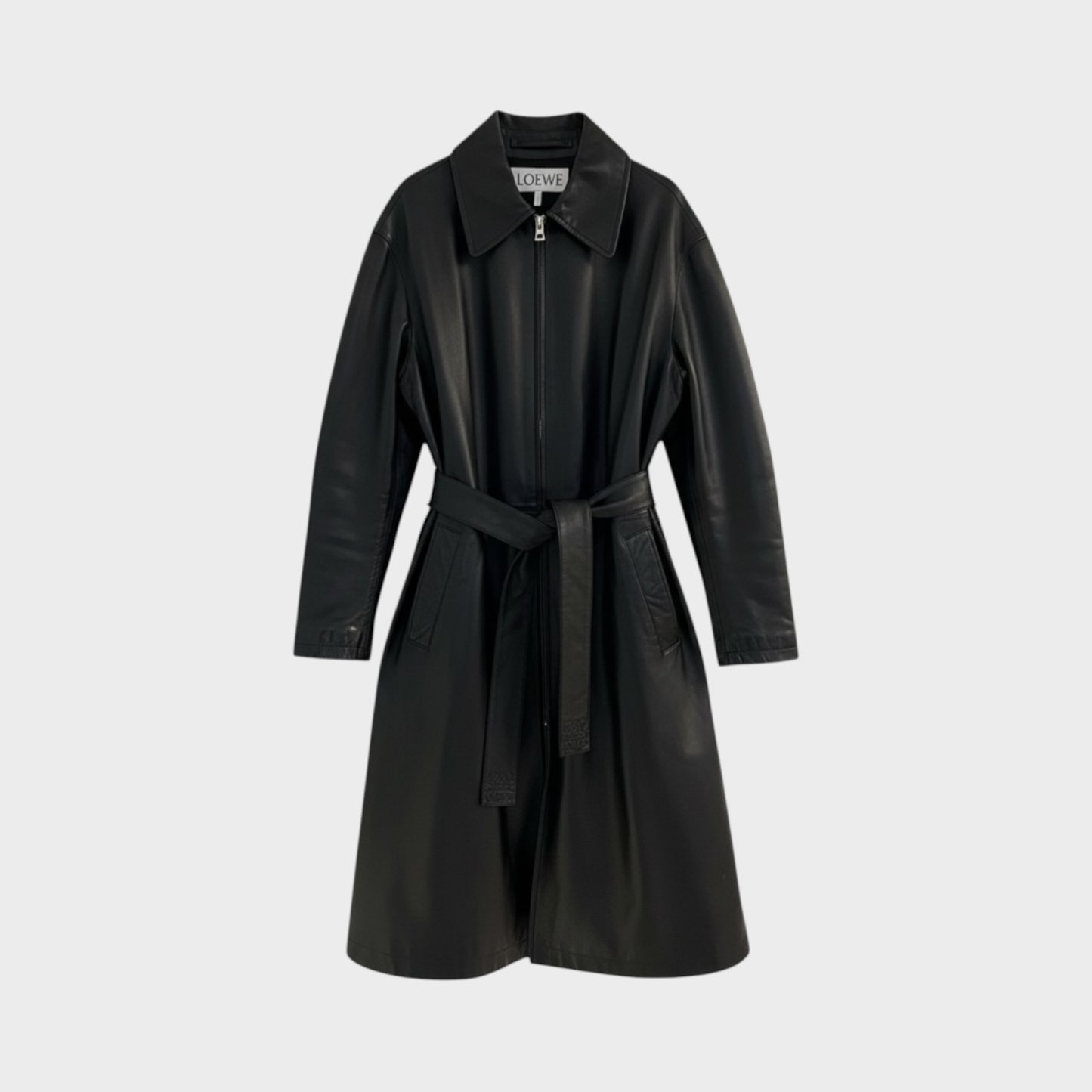 Loewe Leather Slim Fit Coat