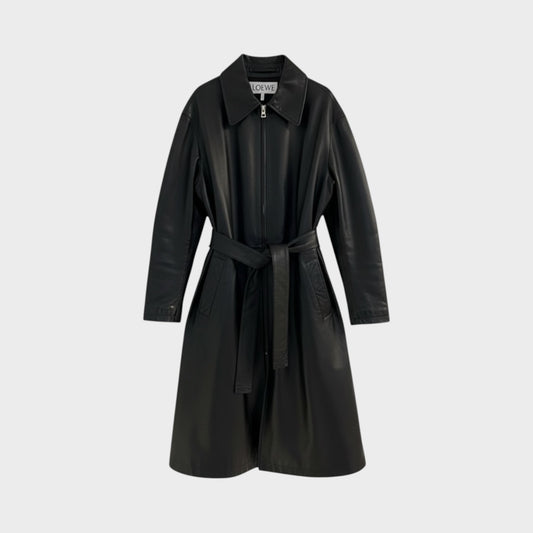 Loewe Leather Slim Fit Coat