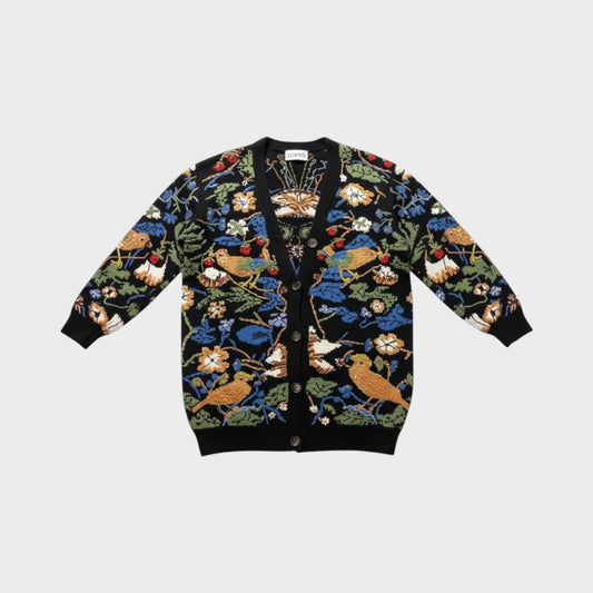 Loewe William Morris Bird Print Cardigan