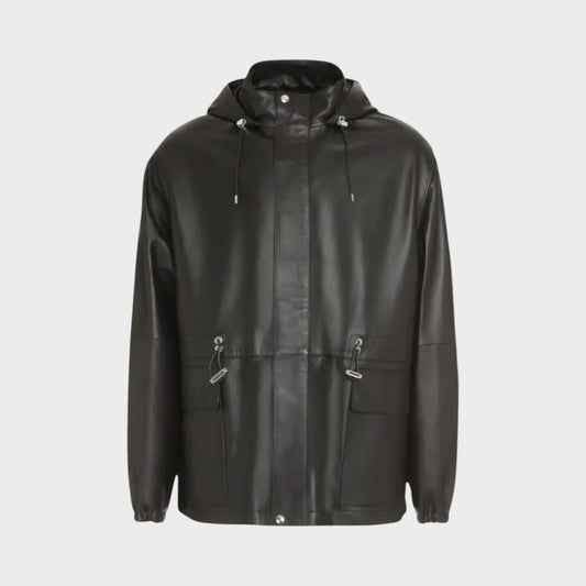Loewe Lamb Leather Hooded Jacket