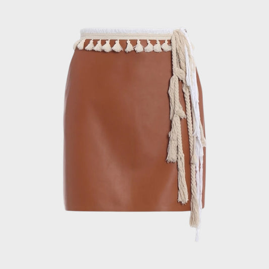 Loewe Nappa Leather Rope Belt Skirt