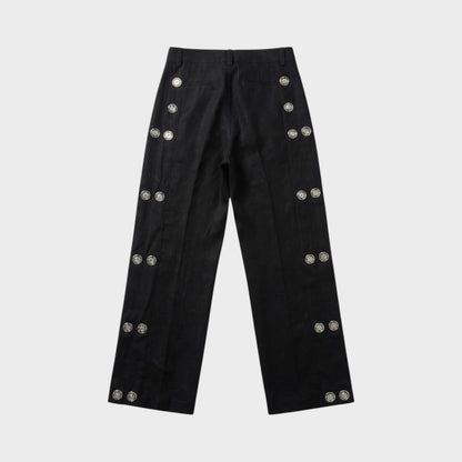 Loewe Linen Snapped Trousers