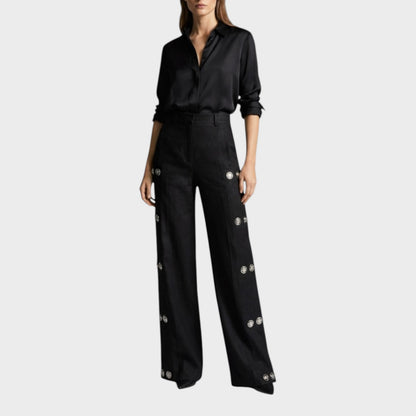 Loewe Linen Snapped Trousers