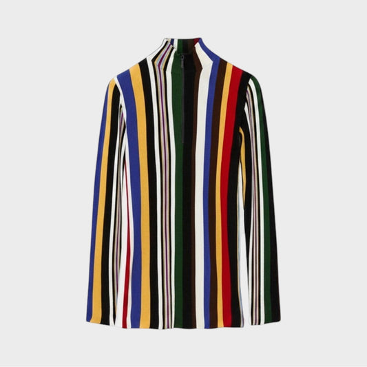 Loewe High Neck Striped Top